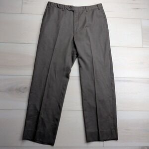 Canali Dress Pants Mens 32x28 Brown 100% Italian Wool Classic Slacks Made Italy